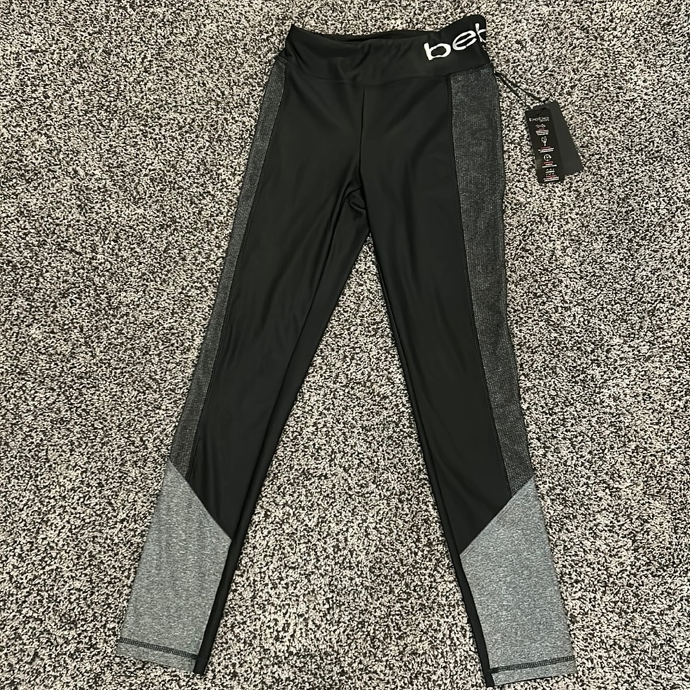 bebe sport women’s S black & grey leggings